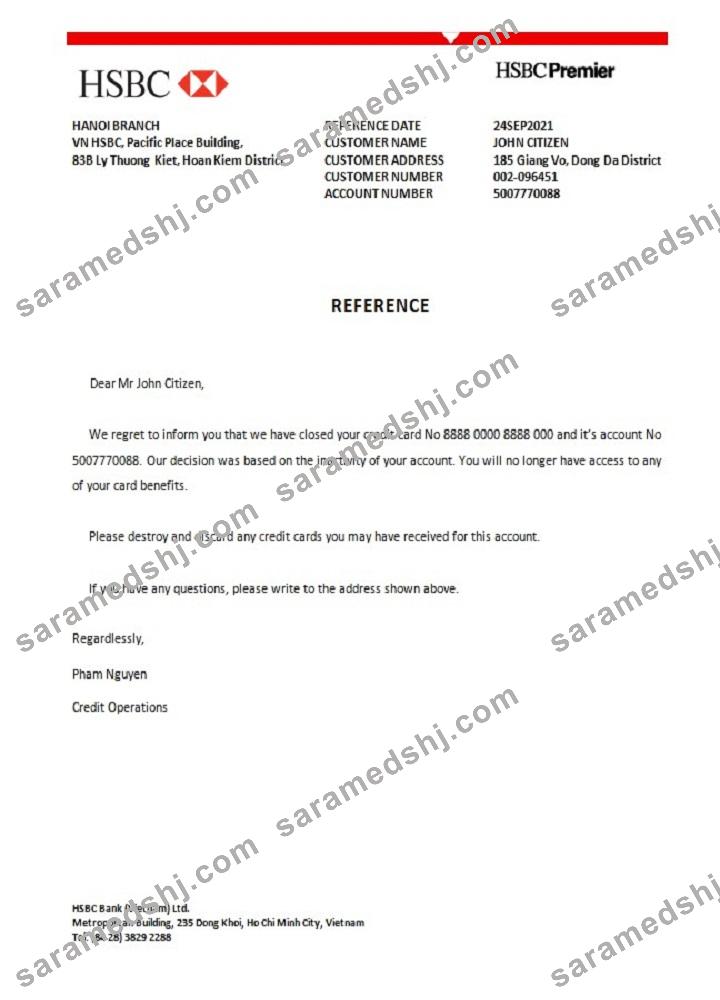 Vietnam_HSBC bank_closure reference